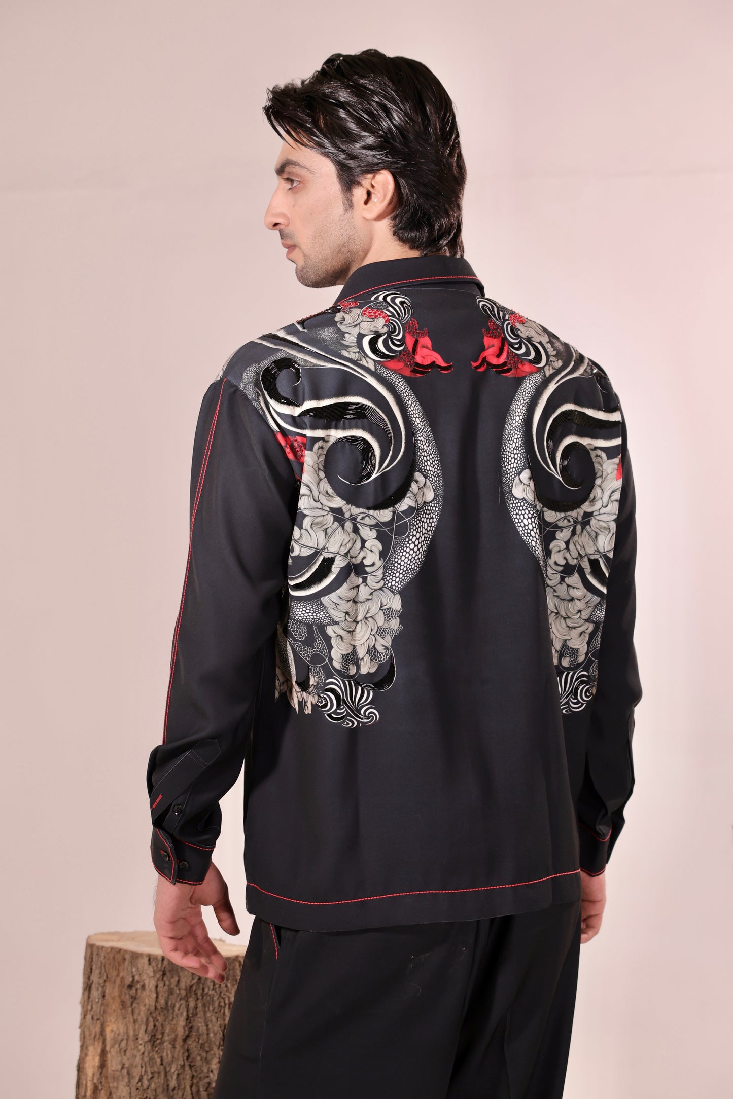 Black japenese cord set