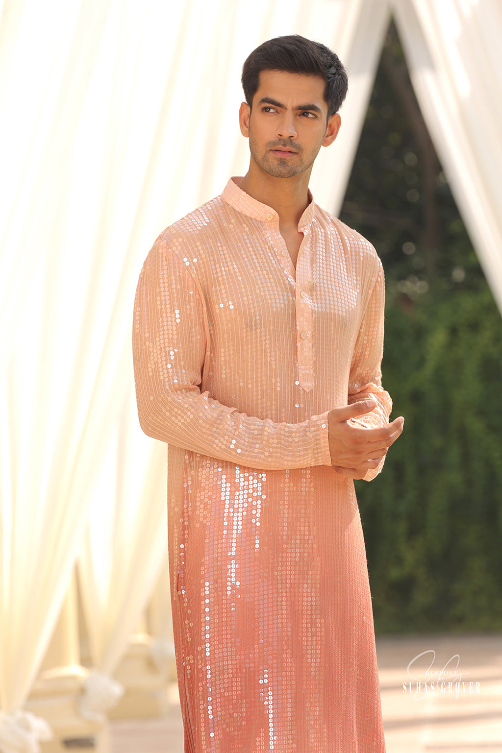 PEACH OMBRE KURTA SET