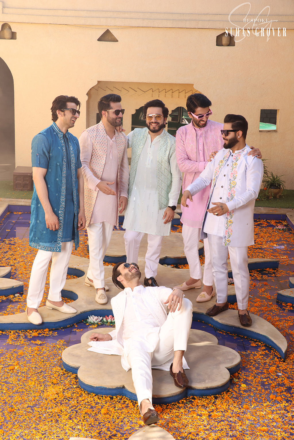 PINK DABKA NEHRU JACKET SET