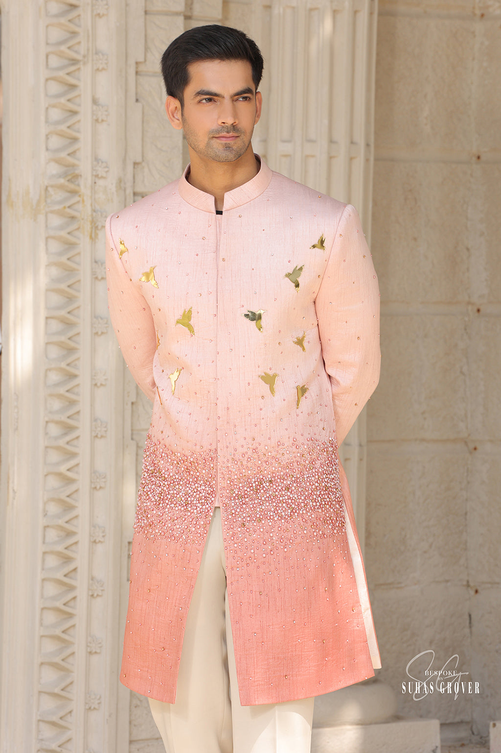 PEACH OMBRE INDOWESTERN SET