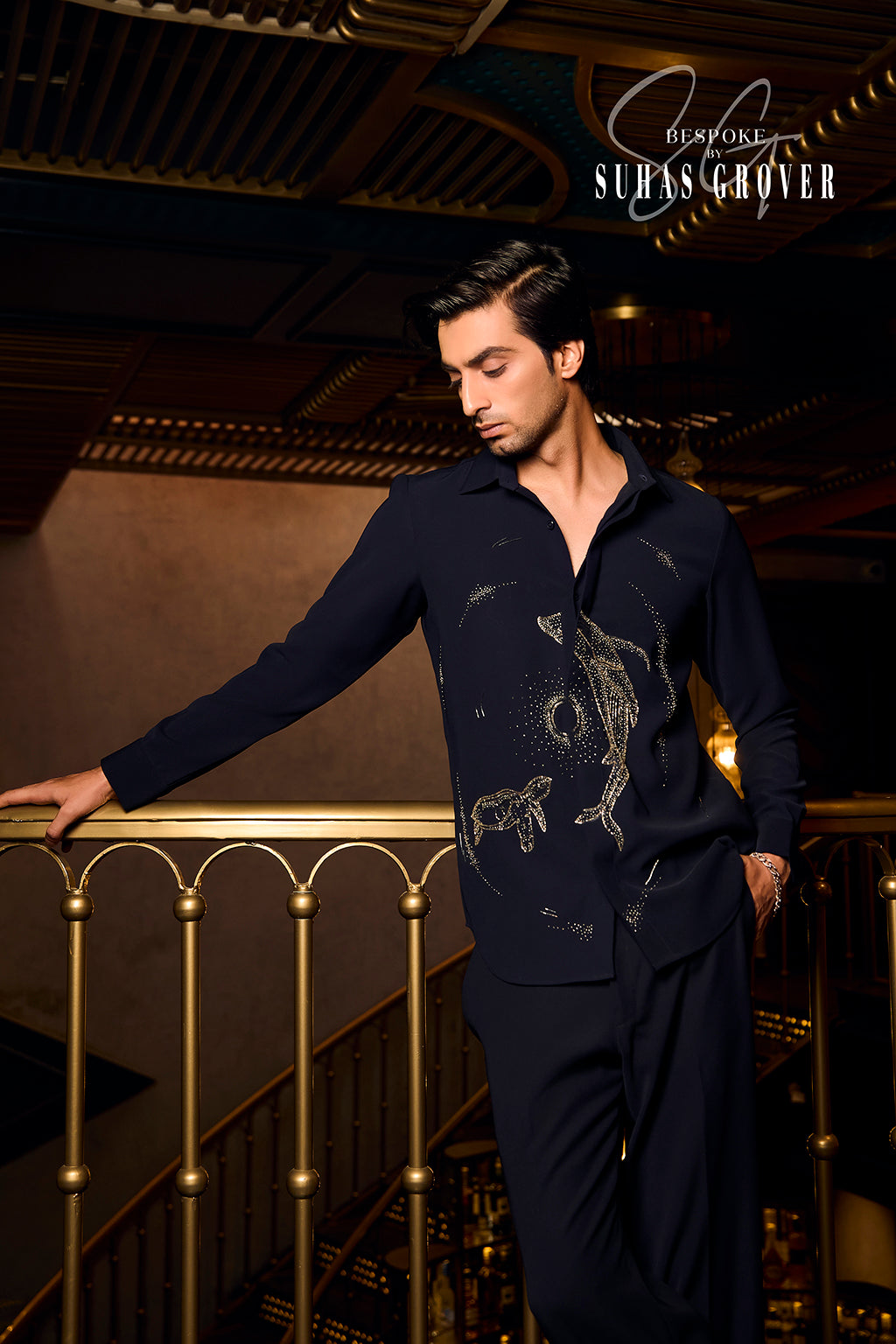 BLUE FISH EMBROIDERY SHIRT