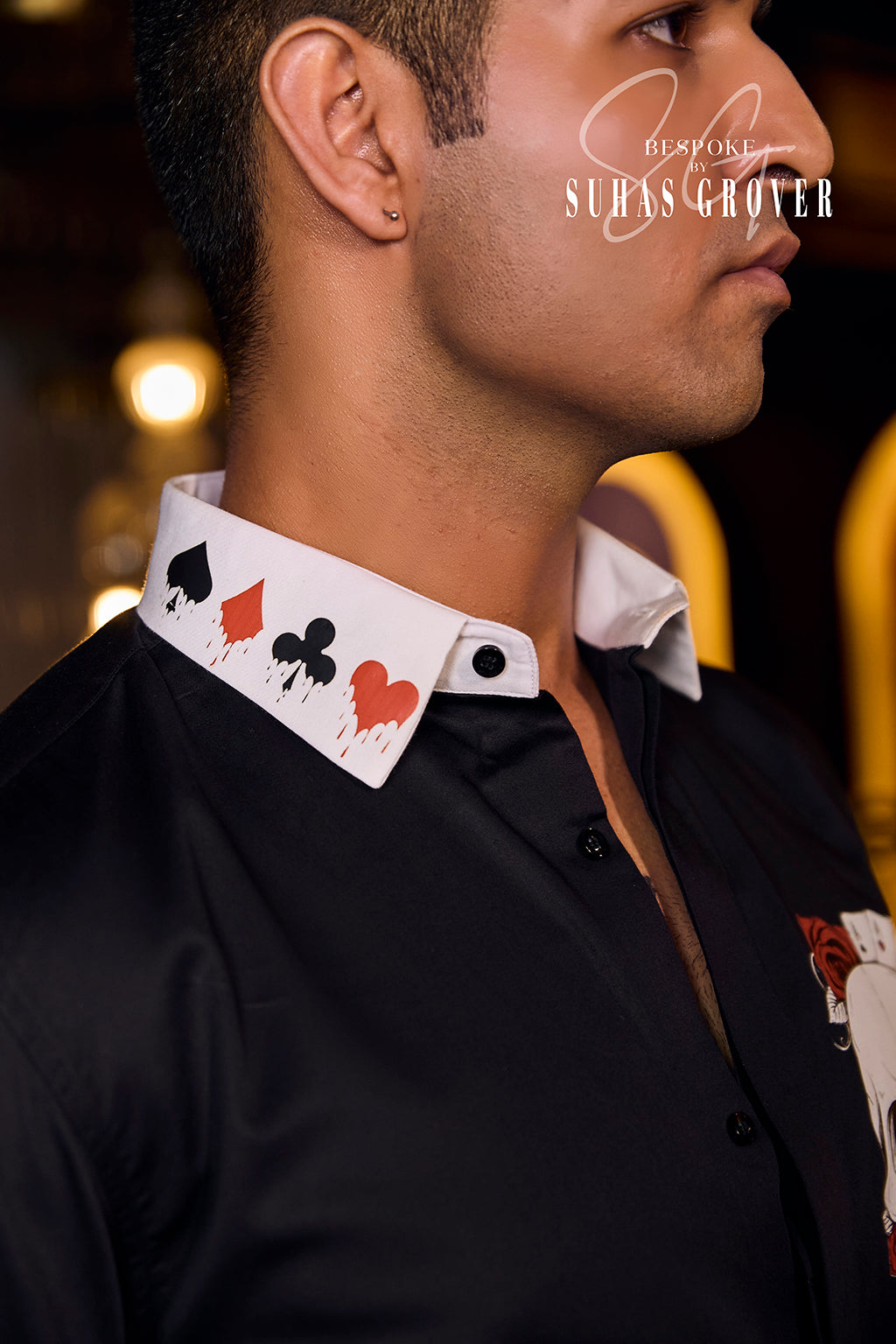 BLACK PLAYING CARD SHIRT
