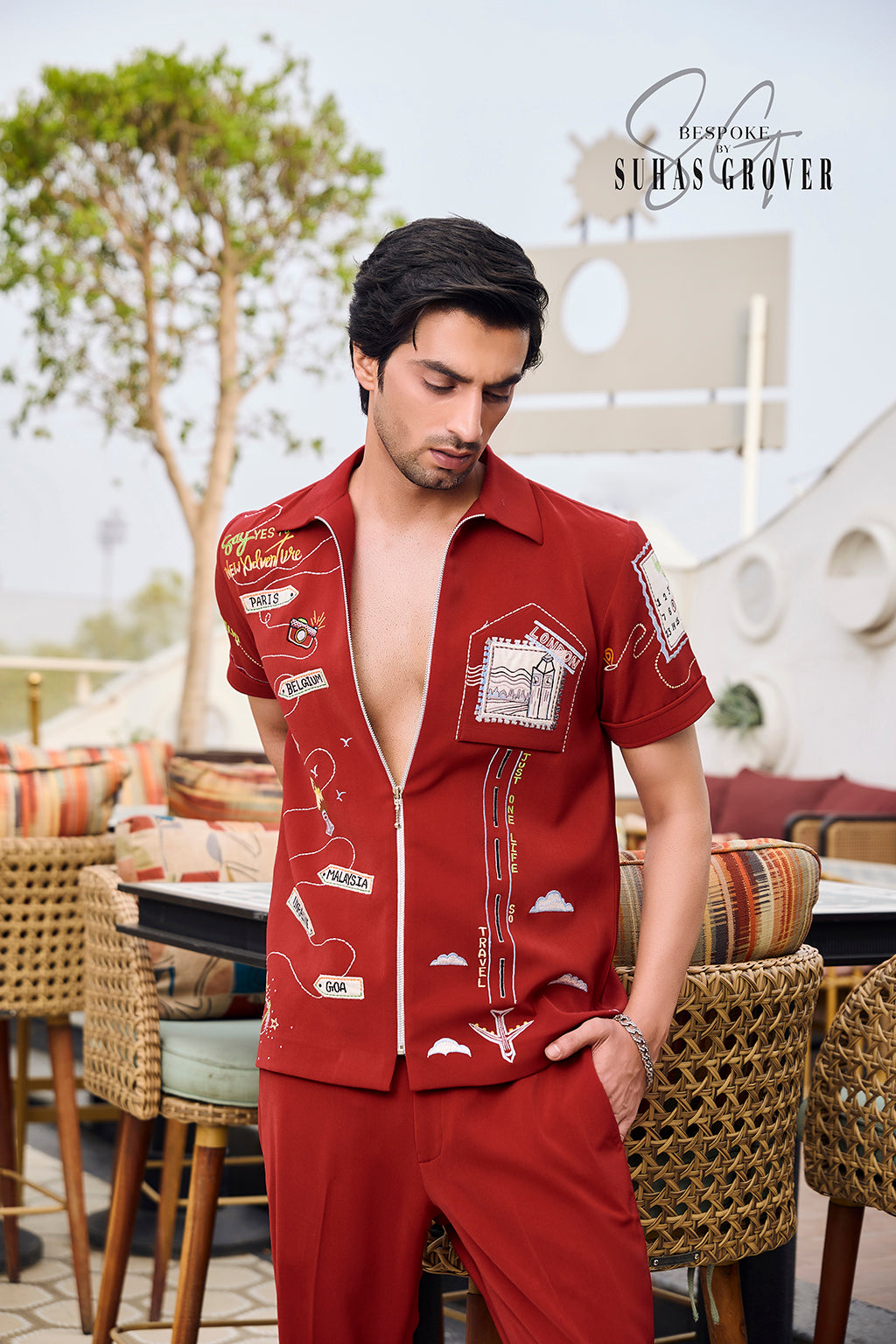 RED TRAVEL CORD-SET