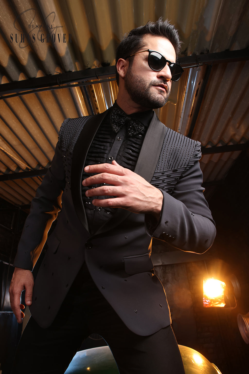 CHARCOAL GREY TUXEDO SET