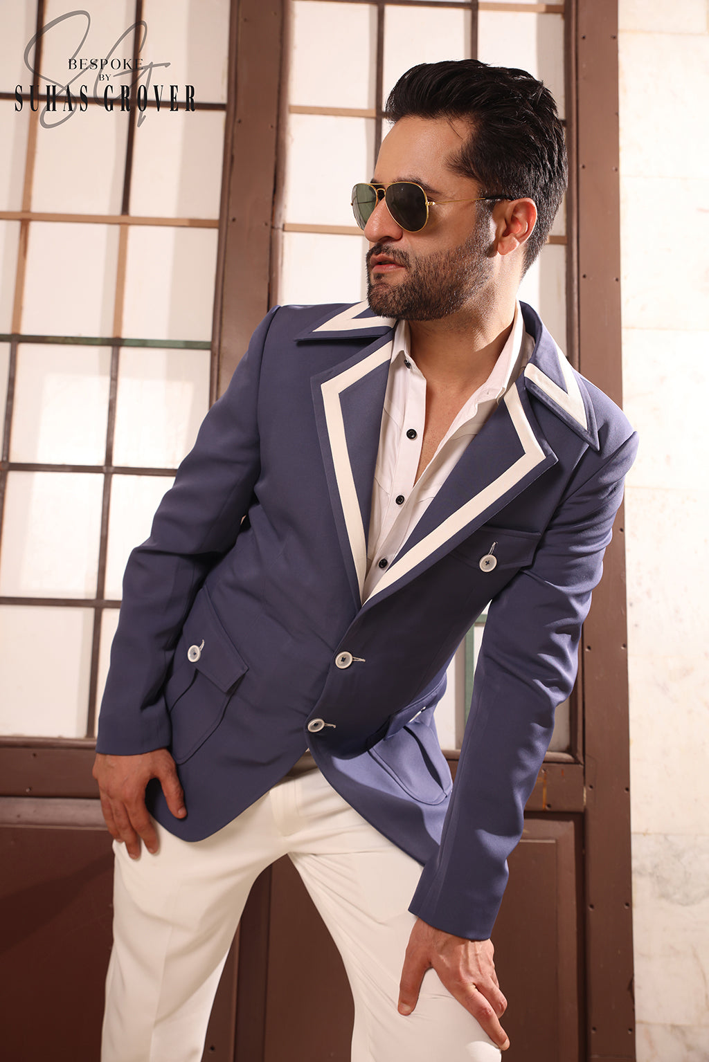 Teel grey casual blazer