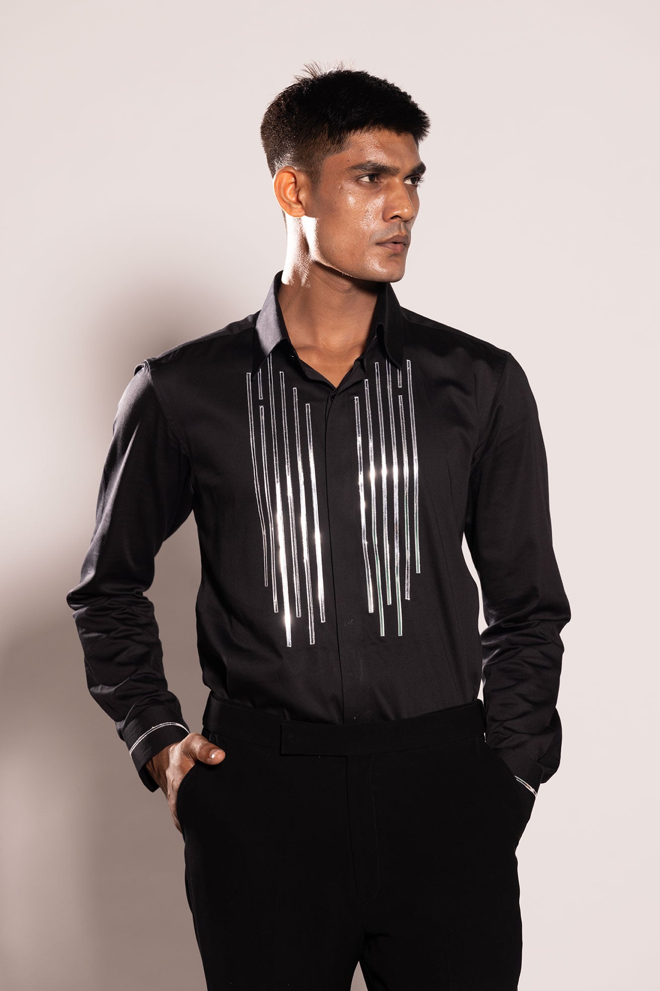 BLACK TAPING SHIRT