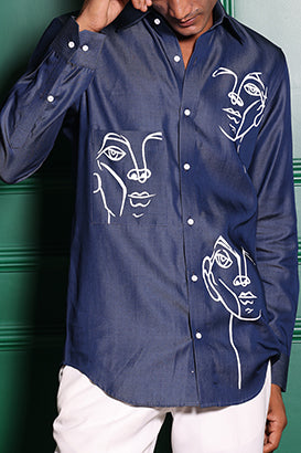 BLUE FACE SHIRT