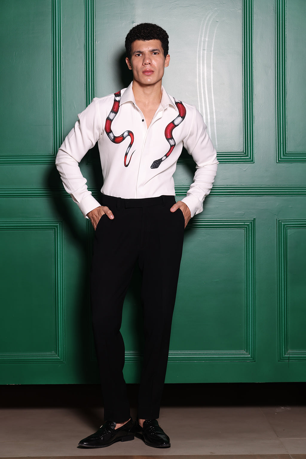 WHITE SNAKE SHIRT