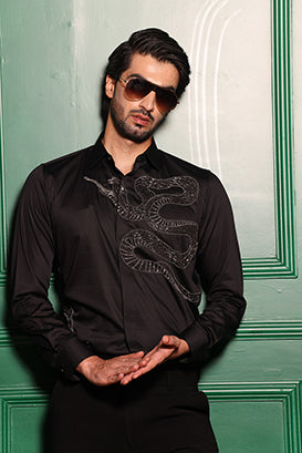 BLACK SNAKE SHIRT