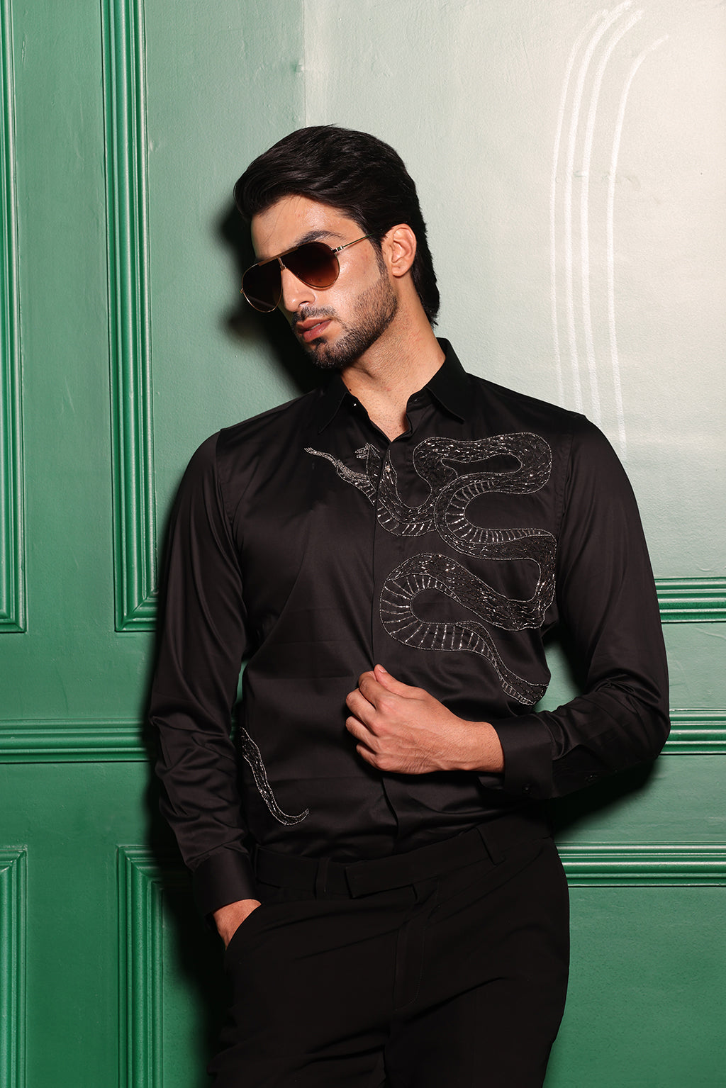 BLACK SNAKE SHIRT
