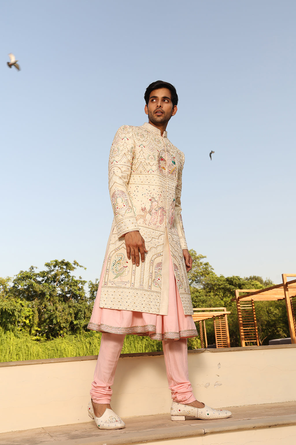 RADHA KISHAN EMBROIDERY SHERWANI SET