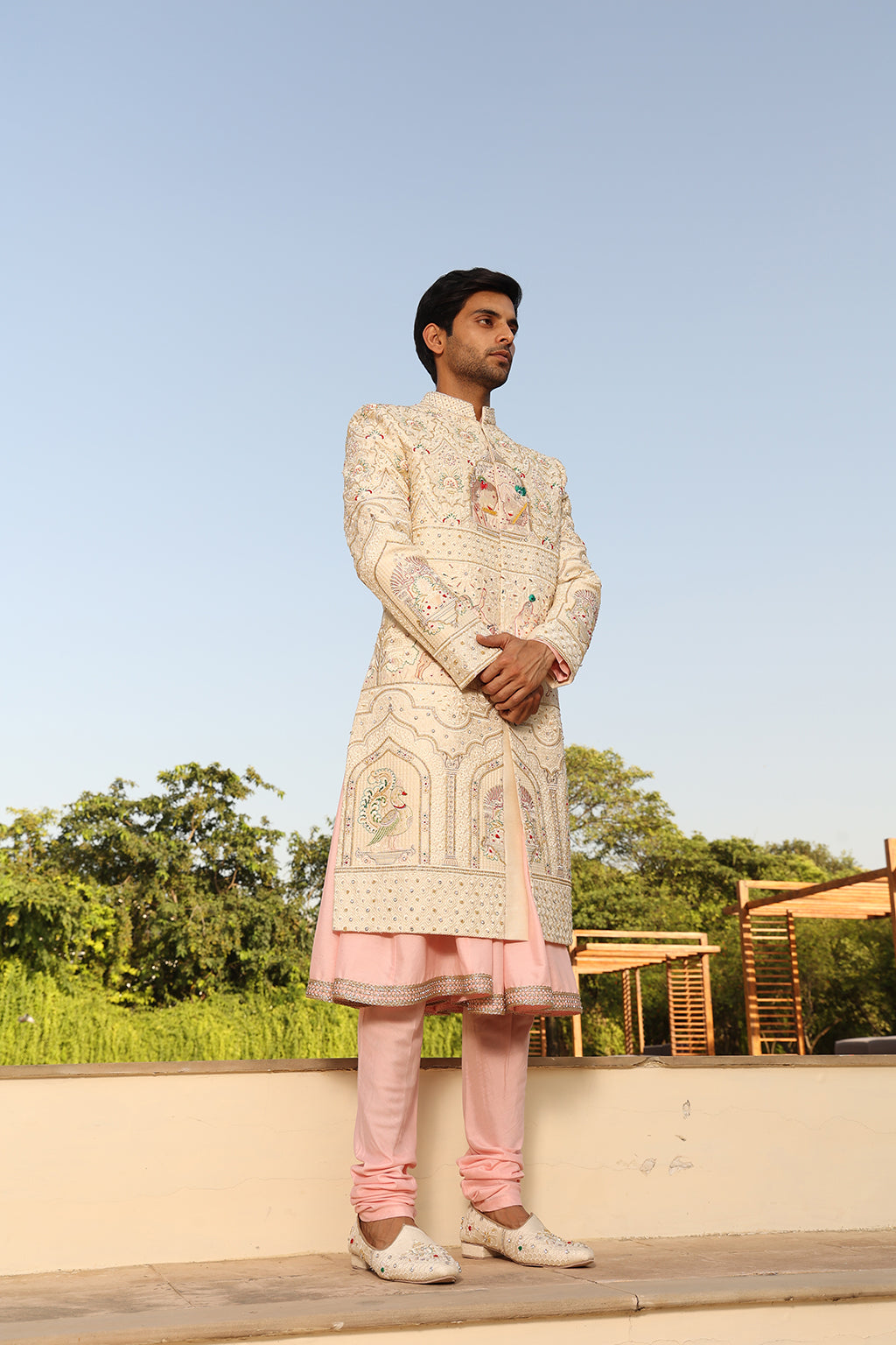 RADHA KISHAN EMBROIDERY SHERWANI SET