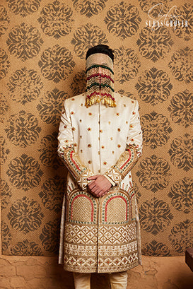 IVORY GOLD SHERWANI SET