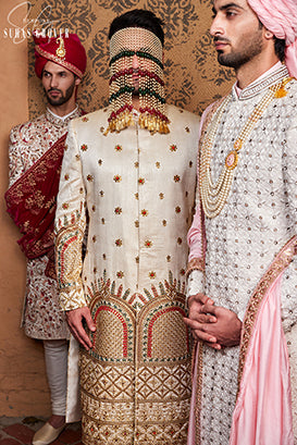 IVORY GOLD SHERWANI SET