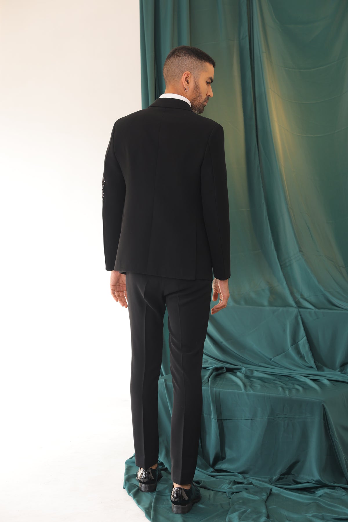 Astral Flow Metallic-Wire Dinner Suit