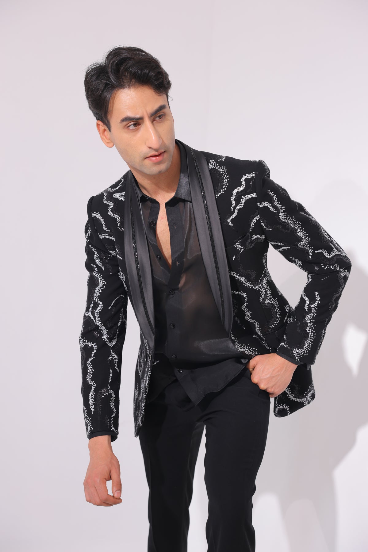 The Onyx Vein Tailored Tuxedo Set