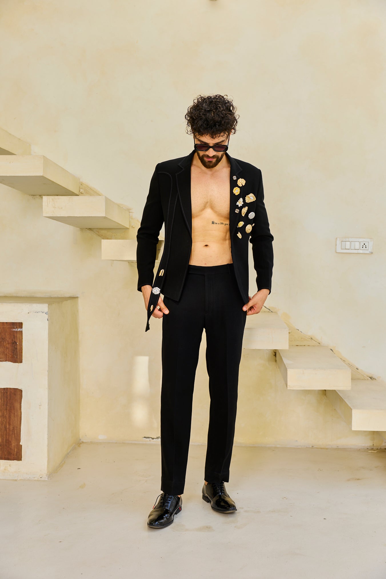 The Obsidian Marine Embellished Suit