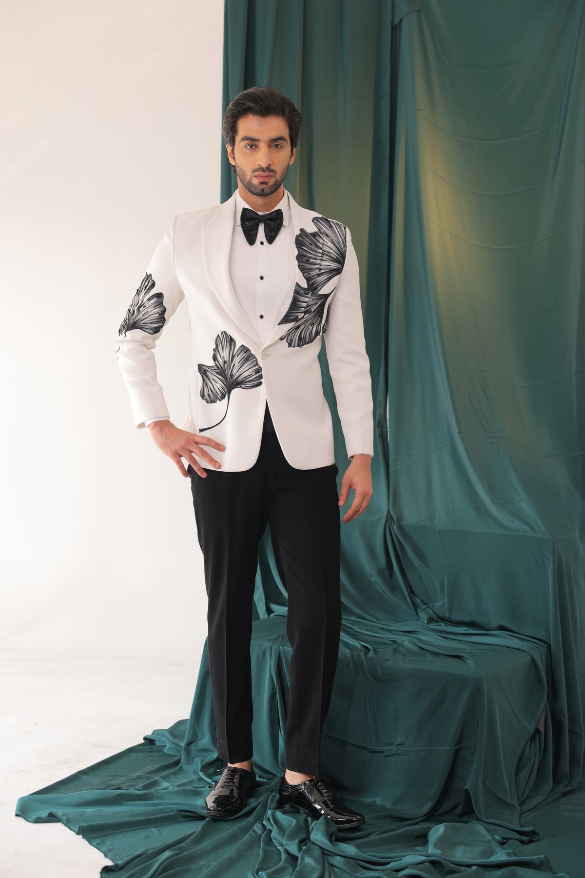Botanical Monochrome Tuxedo Set