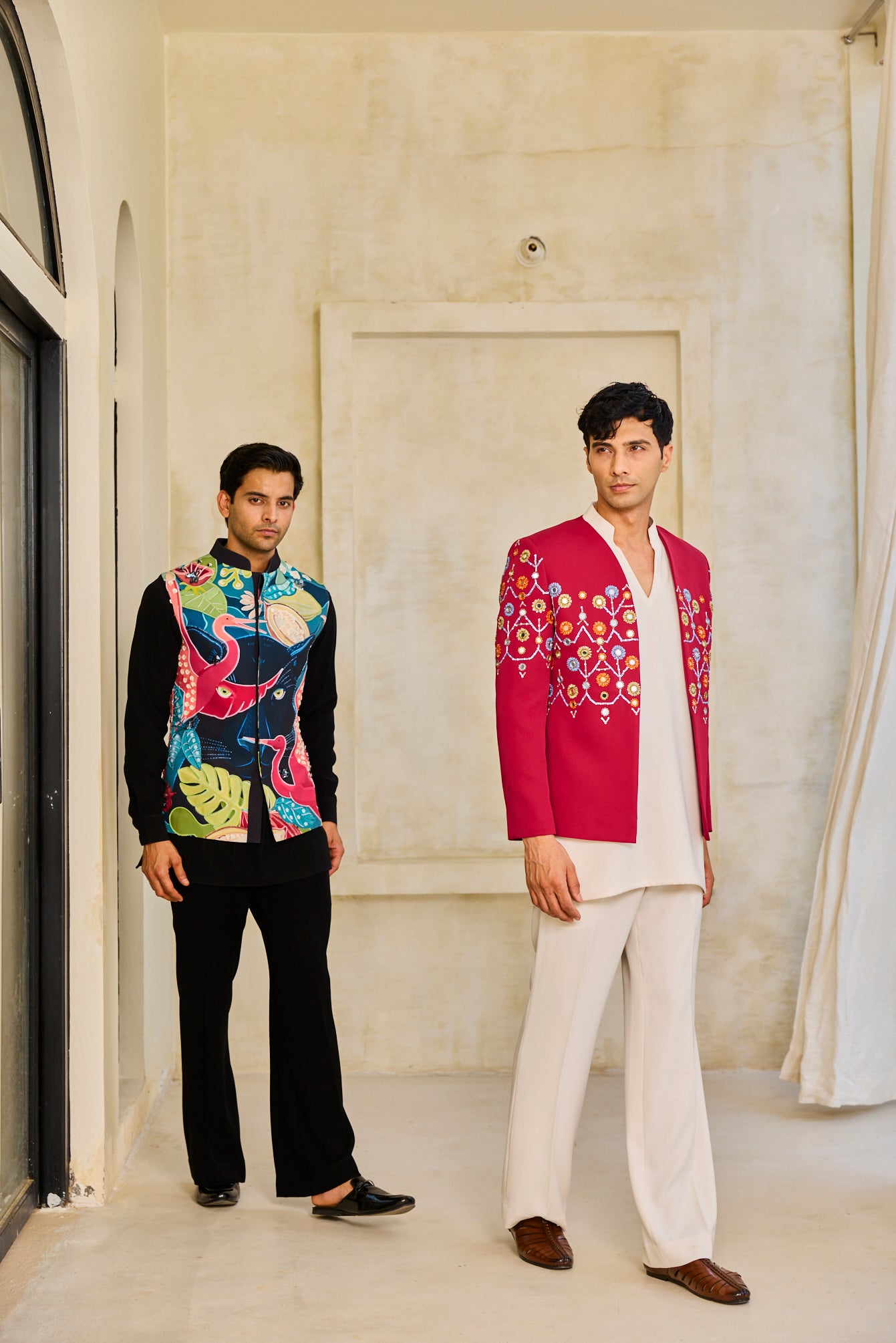 The Jungle Motif Nehru & Kurta Set