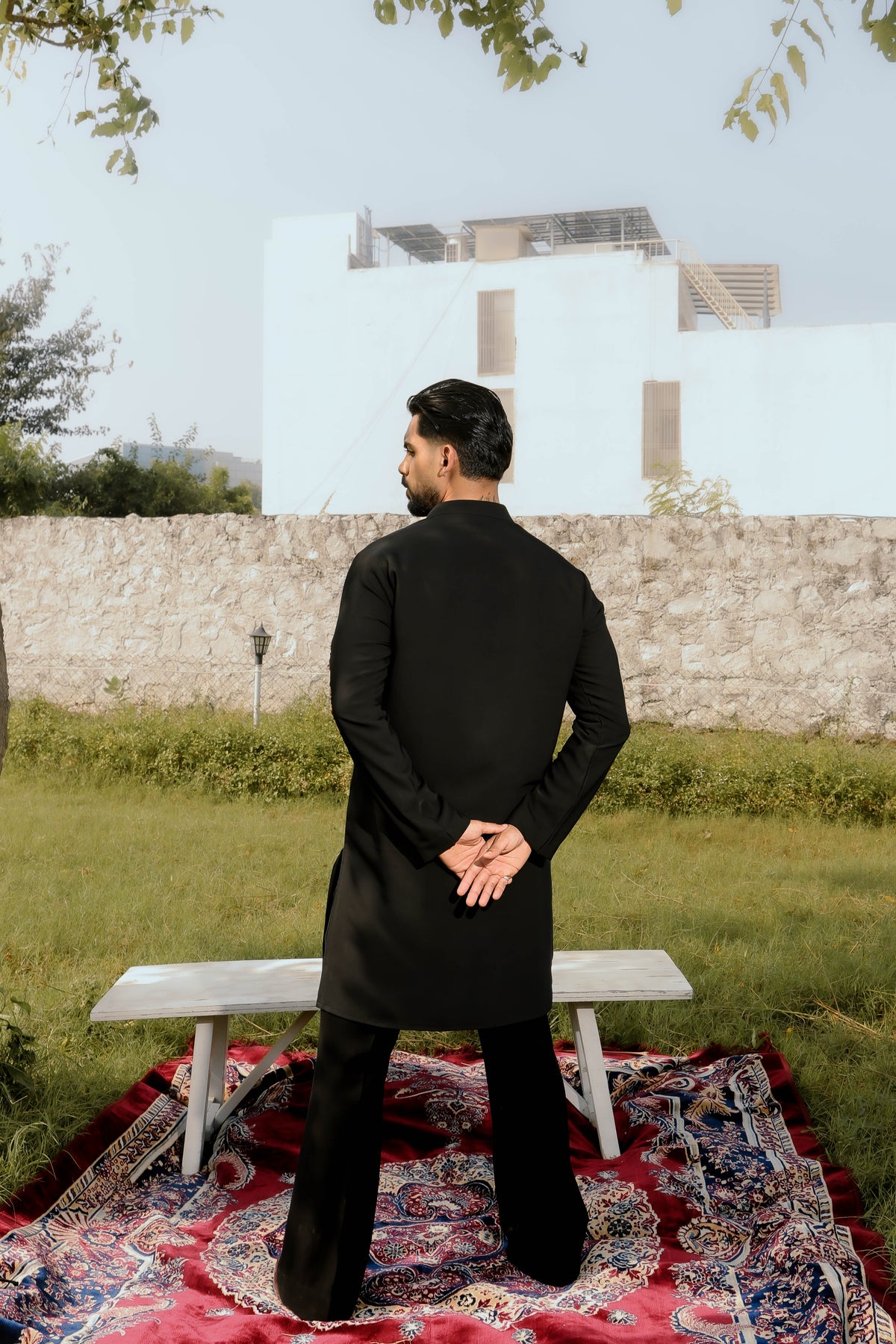Black Paisley kurta set