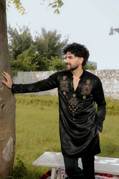 Black jewel kurta set