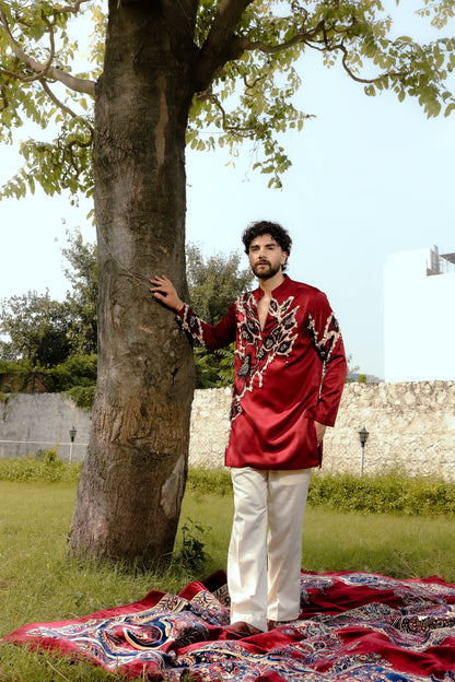 Tyohaar Red kurta set