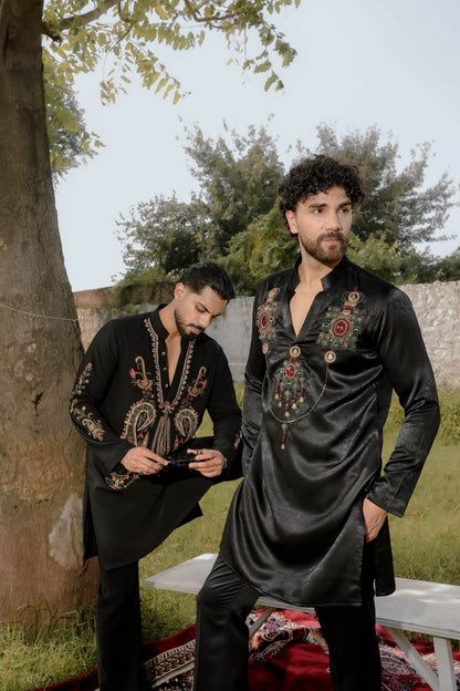 Black jewel kurta set