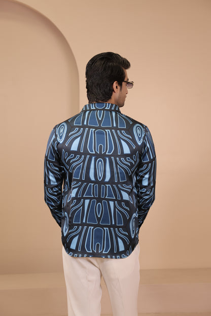 Abstract dual face shirt