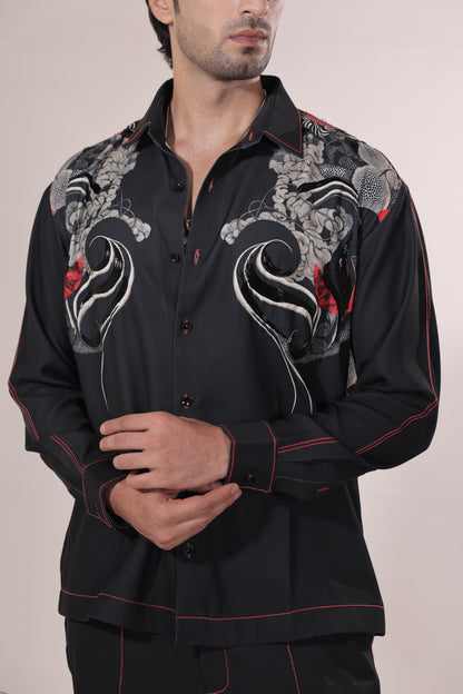 Black japenese cord set