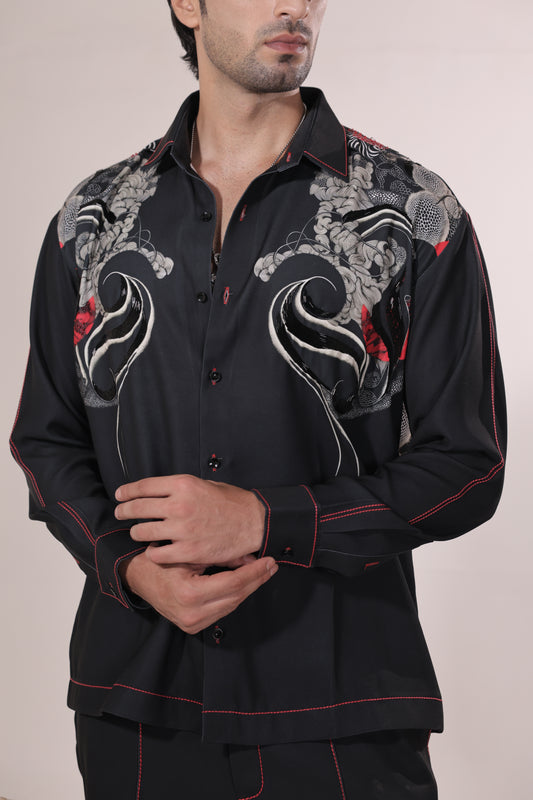 Black japenese cord set