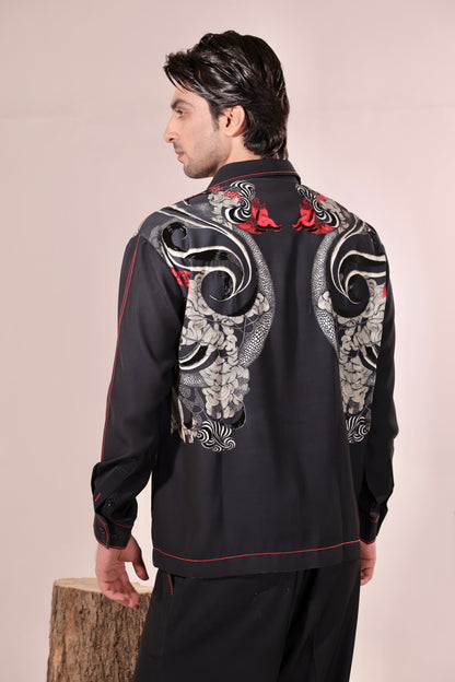Black japenese cord set