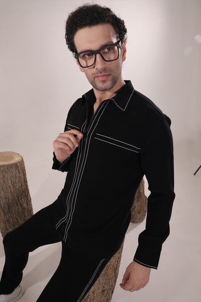 Black zipper cord set
