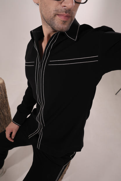 Black zipper cord set