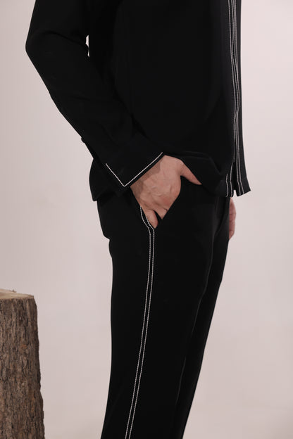 Black zipper cord set