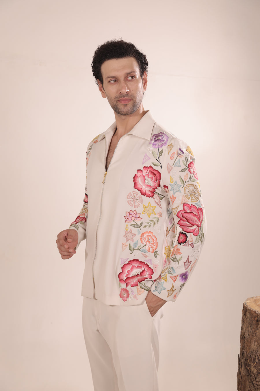 Ivory floral Carnival cord set