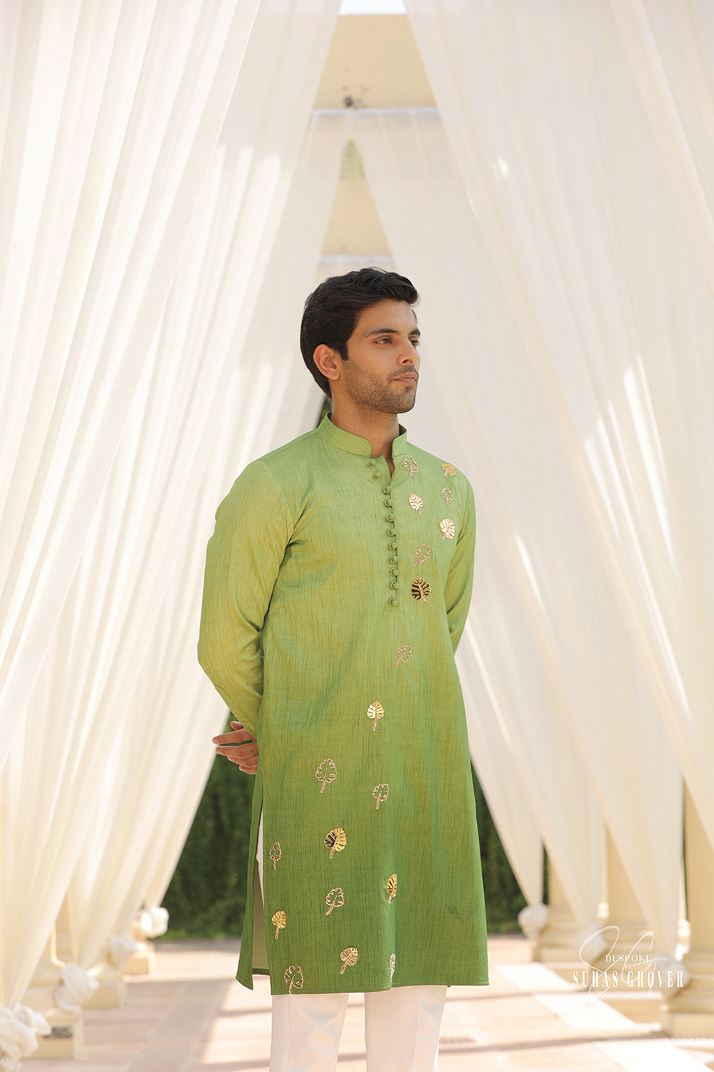 GREEN OMBRE KURTA SET