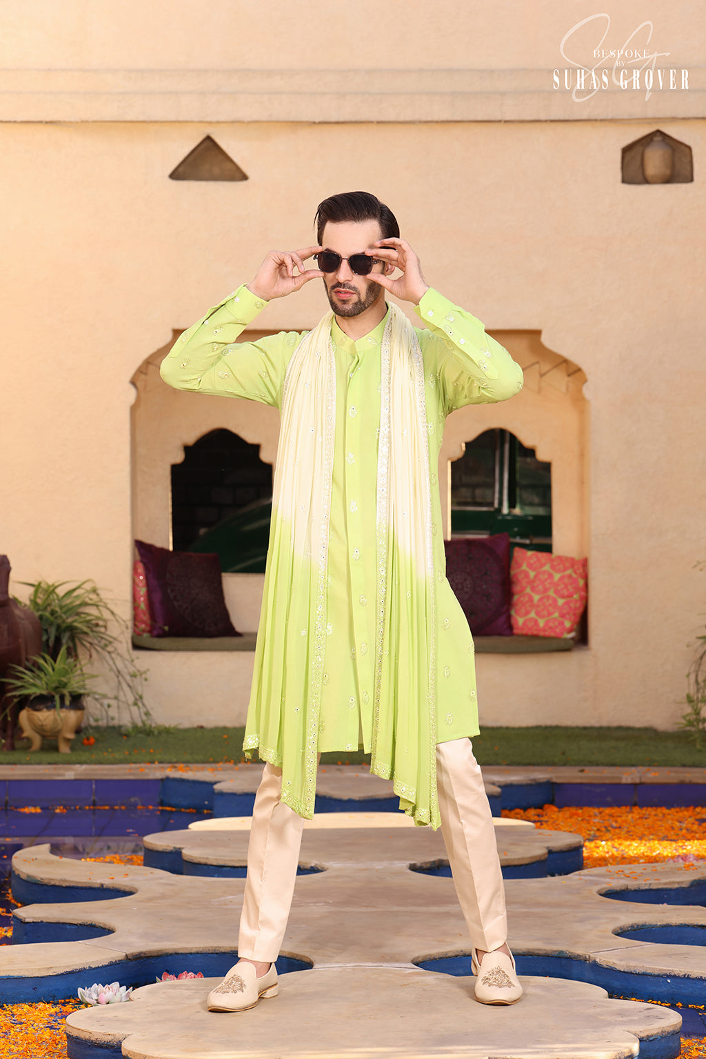 NEON GREEN KURTA SET