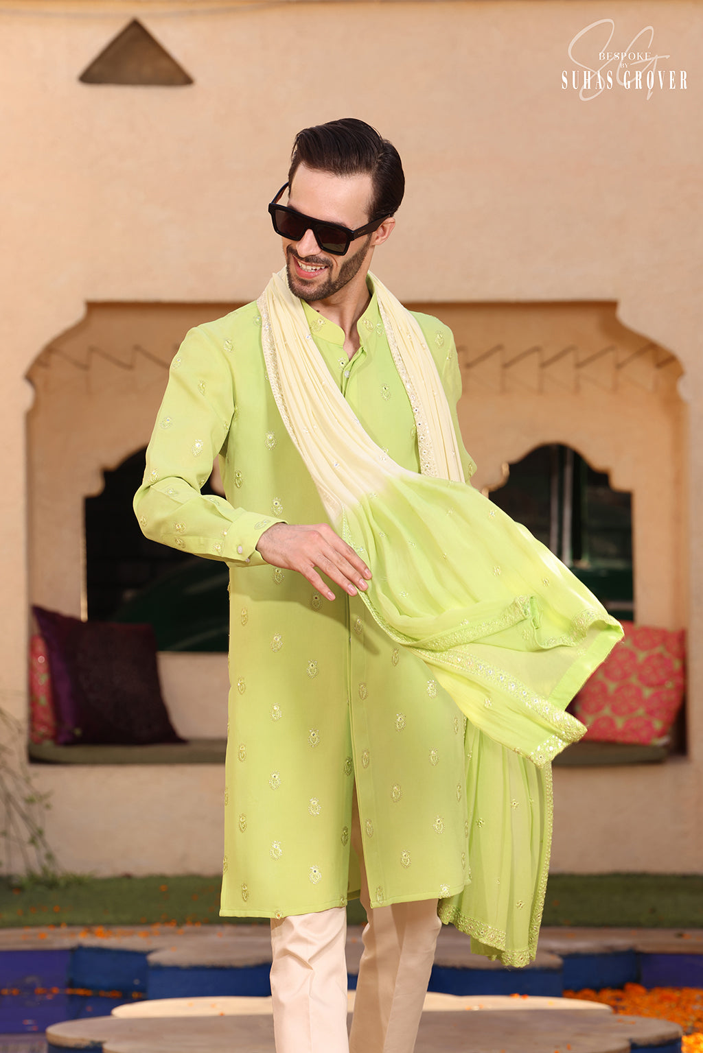NEON GREEN KURTA SET