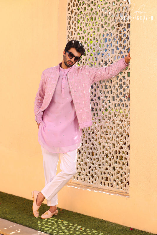 LILAC ZIPPER JACKET SET