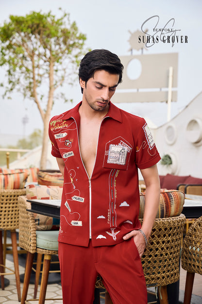 RED TRAVEL CORD-SET
