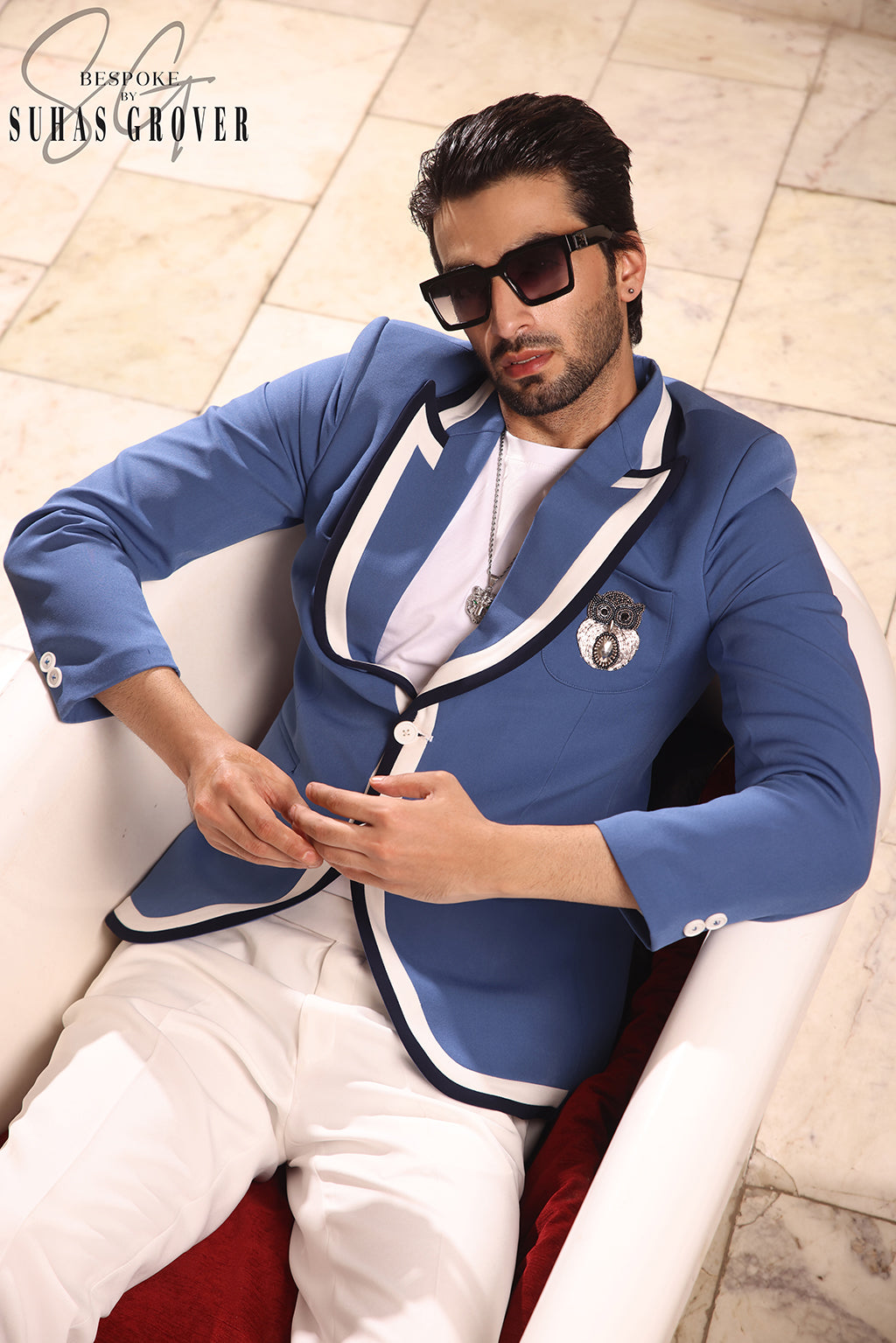TEEL BLUE OWL BLAZER