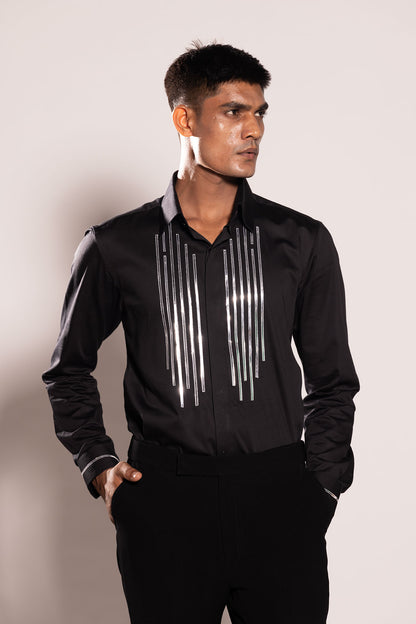 BLACK TAPING SHIRT