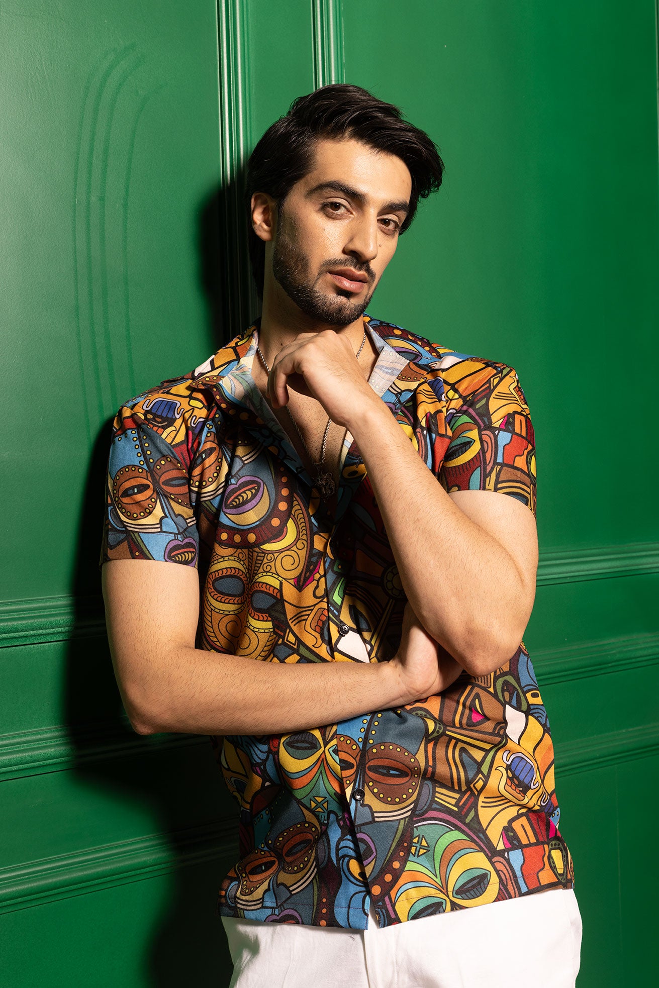 FACES ABSTRACT PRINT SHIRT