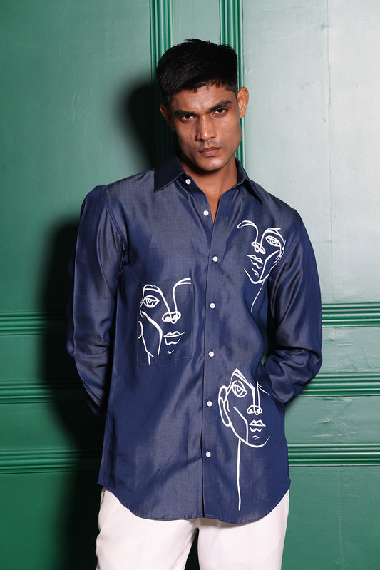 BLUE FACE SHIRT