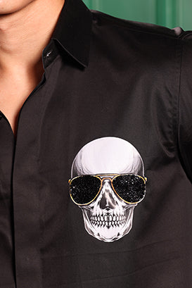 BLACK SKULL SHIRT