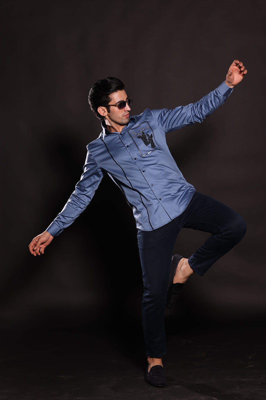 TEEL GREY DEER SHIRT