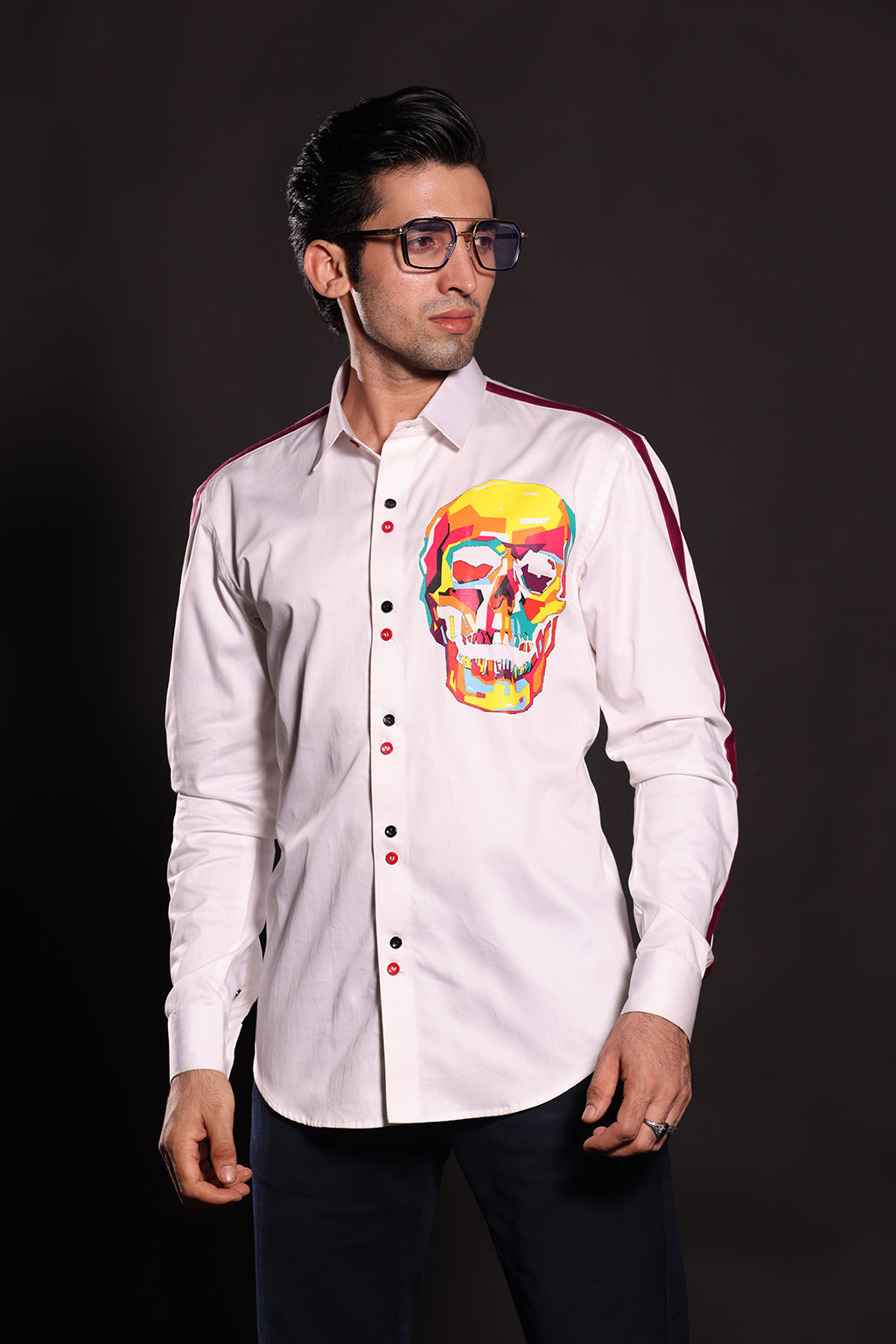 MULTI COLOURED SKULL SHIRT