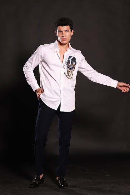 SKULL CAP HANDPAINTED SHIRT