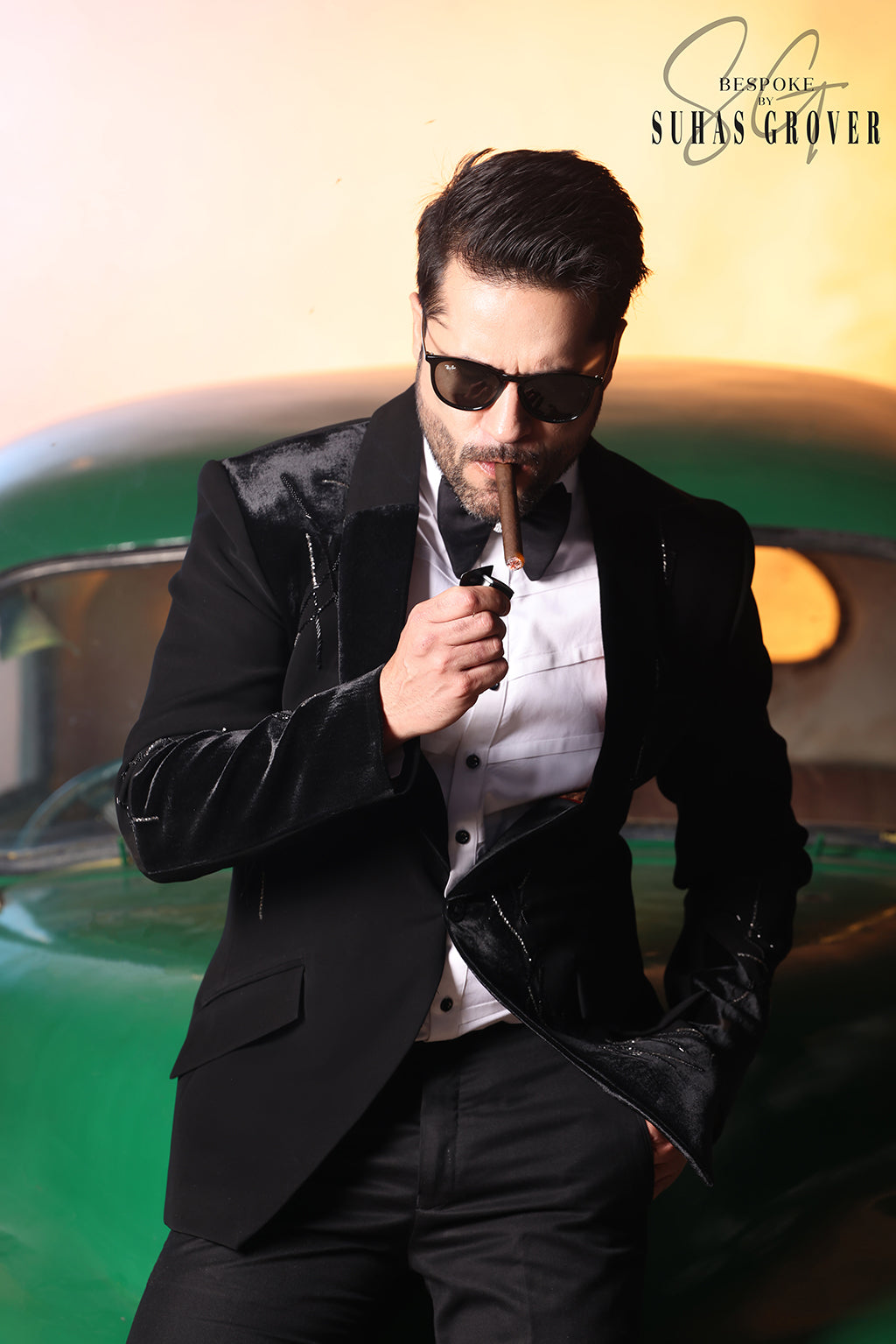 BLACK GG TUXEDO SET