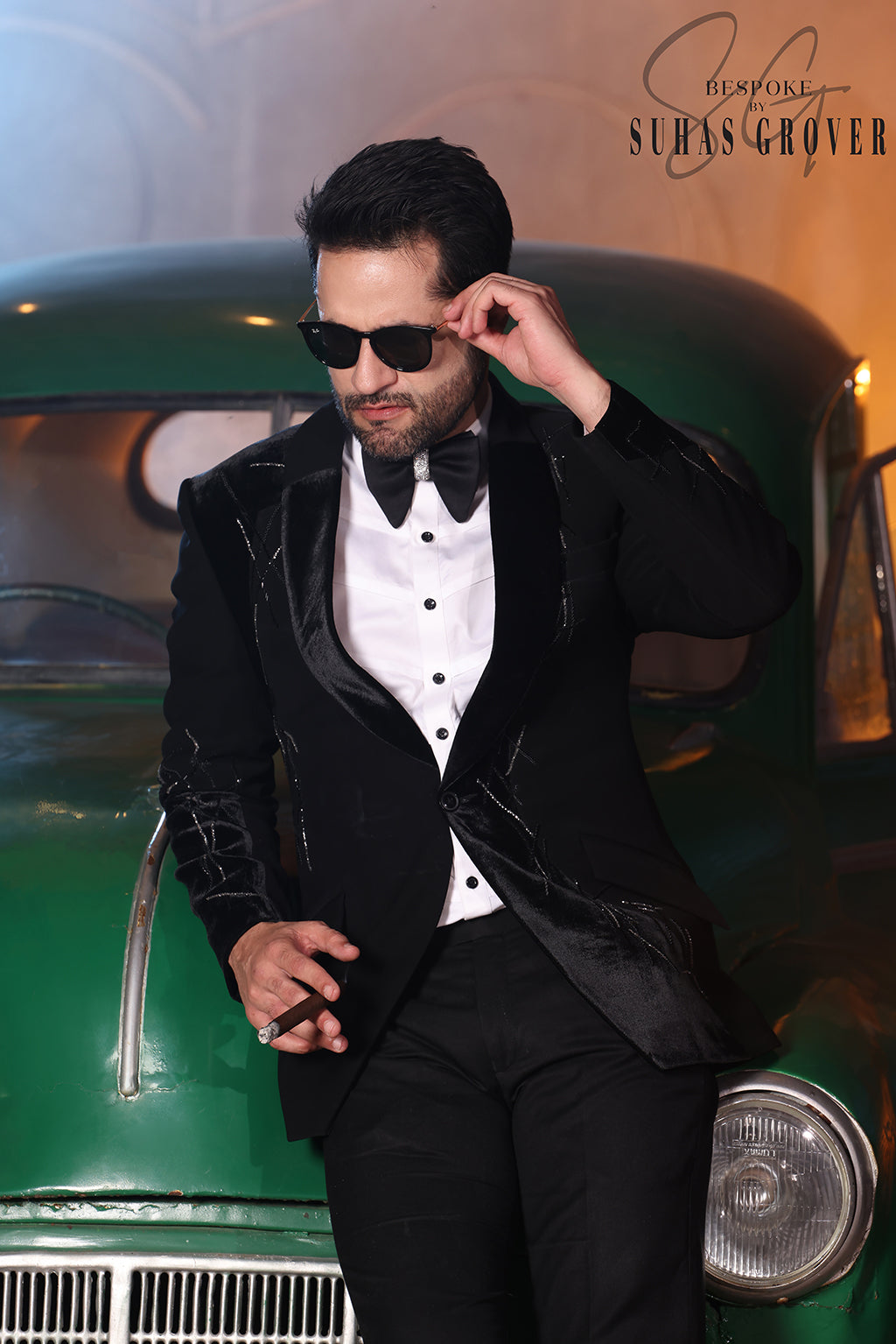 BLACK GG TUXEDO SET